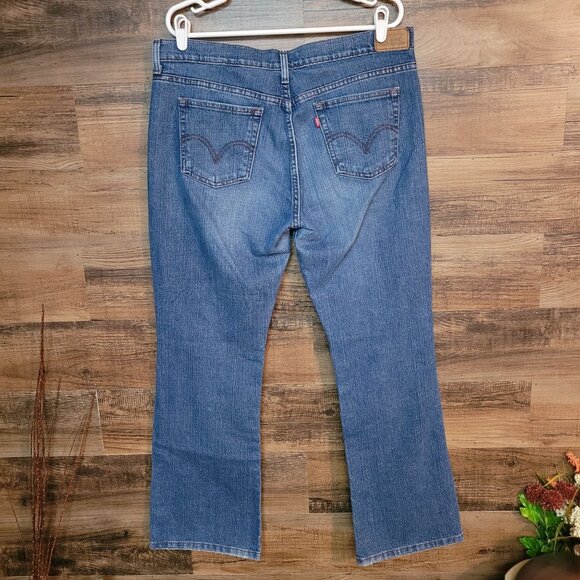 Vtg Levi's Jeans Size 14 Bootcut 515 High Rise Medium Light Wash Y2K Western - Picture 2 of 10